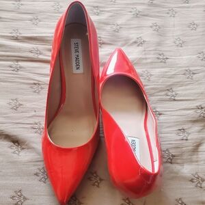 Steve Madden Glossy Red Heels